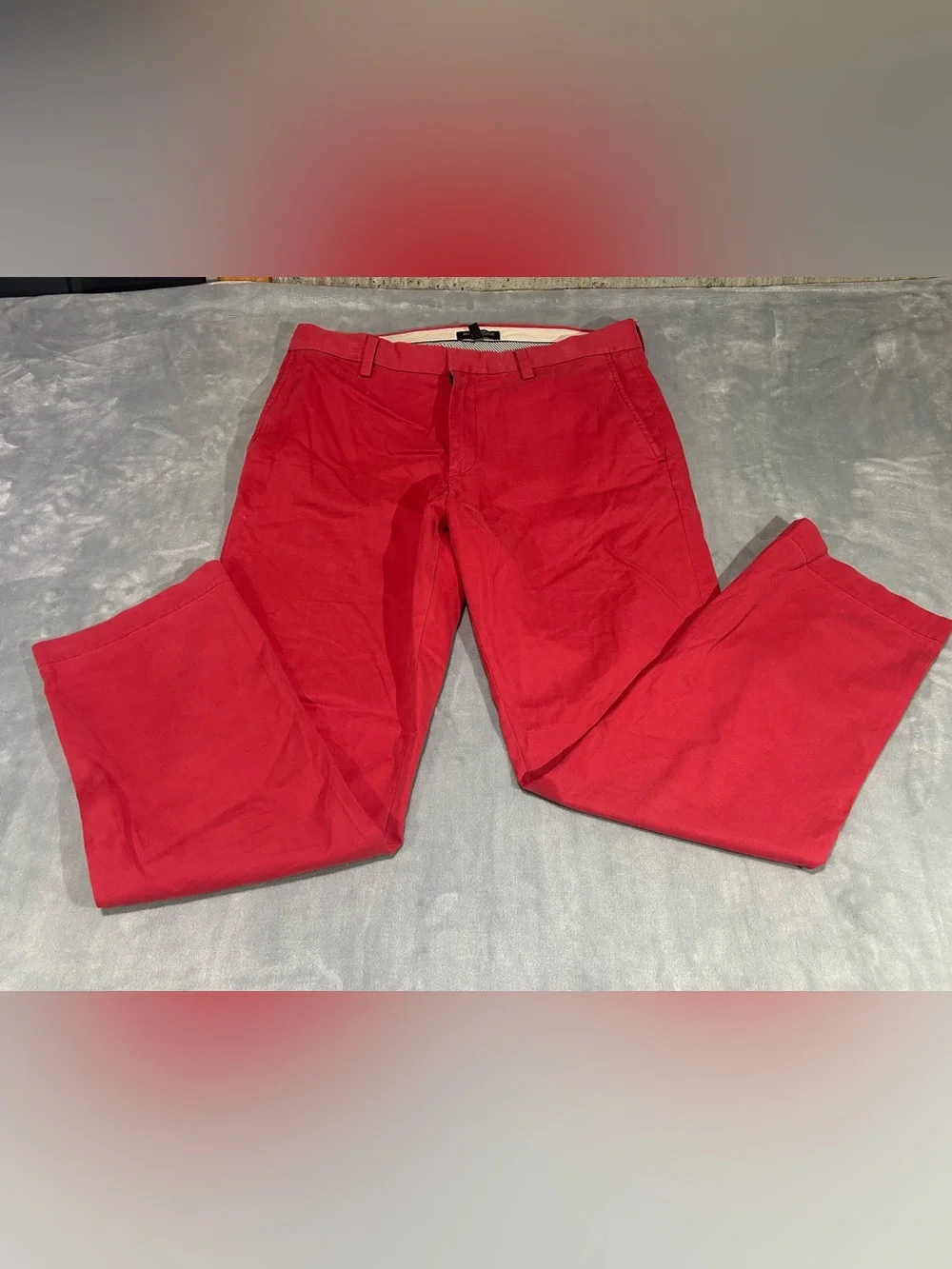 Banana Republic Emerson Chino Pants Mens 35x32 Straight Leg Red Durable Strong